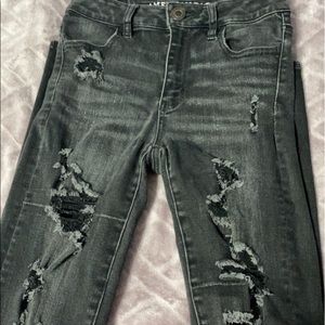 Black Ripped American Eagle Jeans